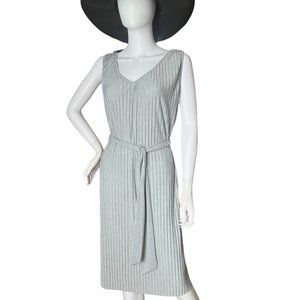 VILA - Gray Pleated Midi Dress - Size M